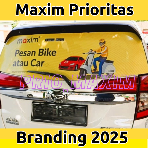 STIKER ONE WAY MAXIM KACA BELAKANG 2025