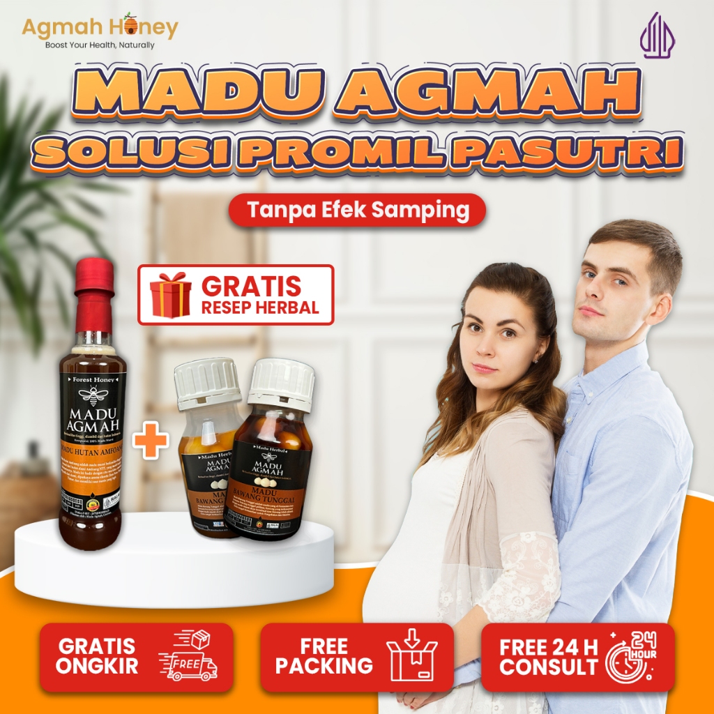 Agmah - Madu Herbal Promil Pengental Sperma Pria Sehat Kesuburan Suami Istri Alami Halal