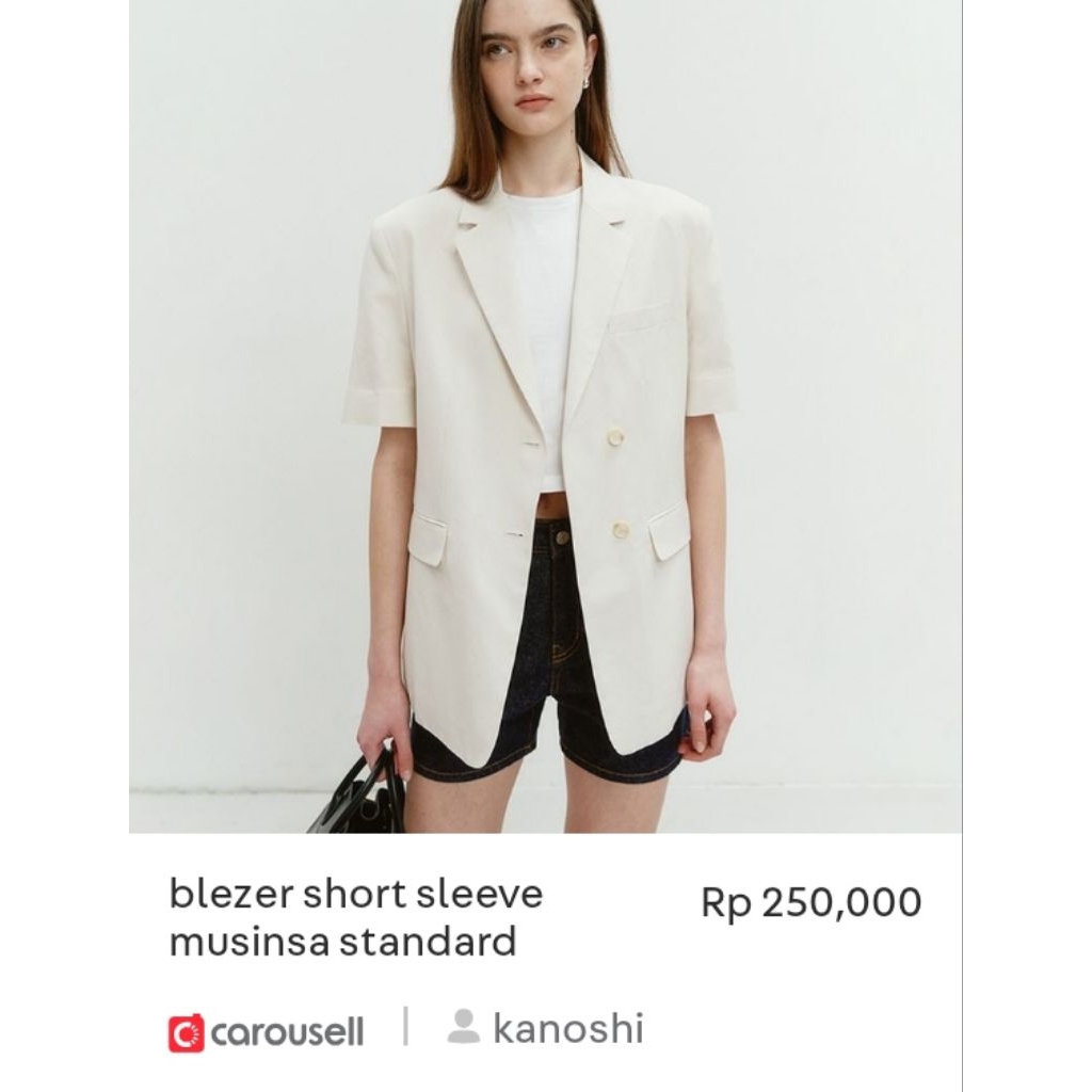 Musinsa standard short Sleeve blazer (sz L)