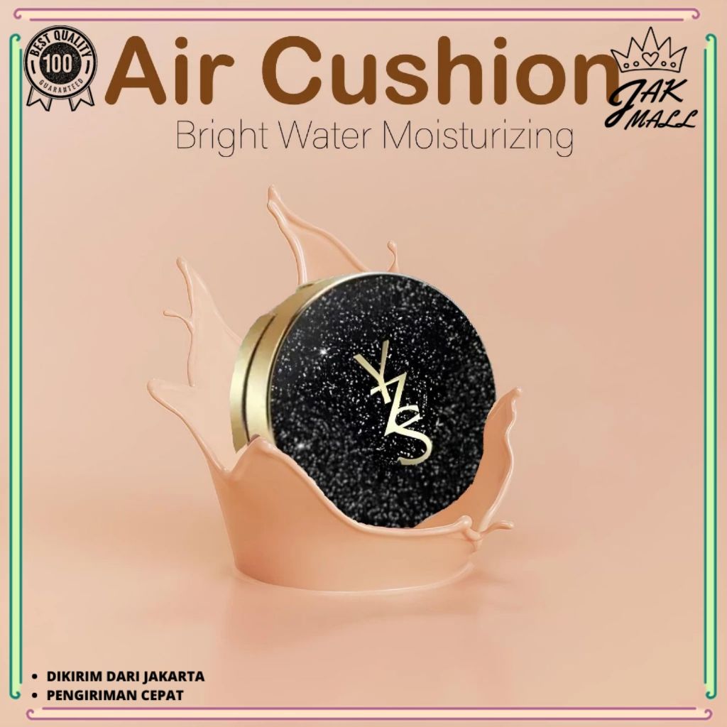 JM YZS Air Cushion Foundation BB Cream Waterproof BPOM Alas Bedak Cair Anti Air Tahan Lama