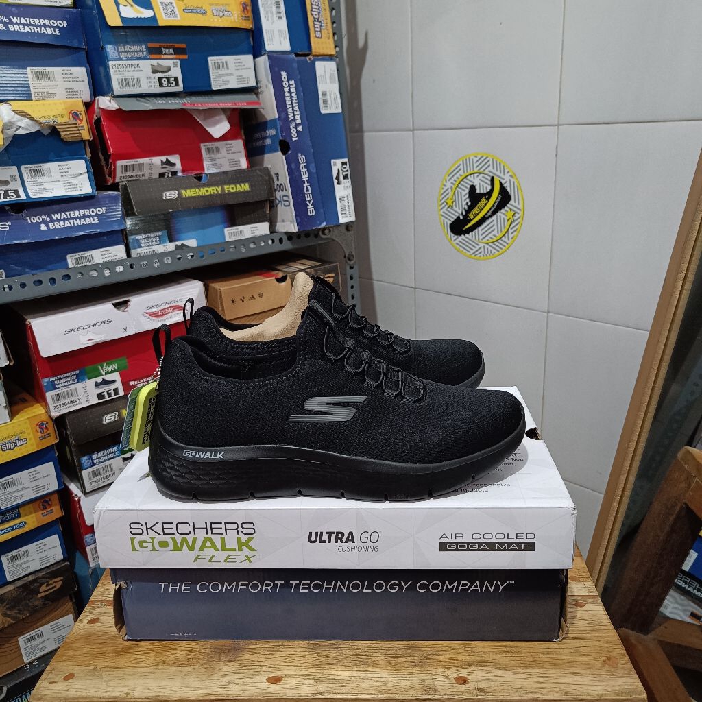 Skechers Slip On Go Walk Flex - Ultra Full Black Men's