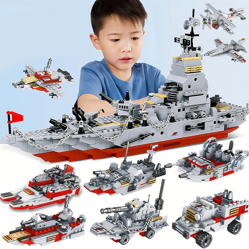 BESTPROMO JH TOYS KAPAL PERANG BRICKS POLISI SWAT 3D PUZZLE SUSUN EDUKASI MAINAN KAPAL INDUK MAINAN