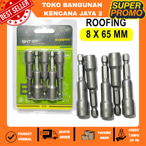 Mata Sock Roofing Panjang Magnet  8 X 65 MM GNT Mata Sock Magnetic Baut Roofing