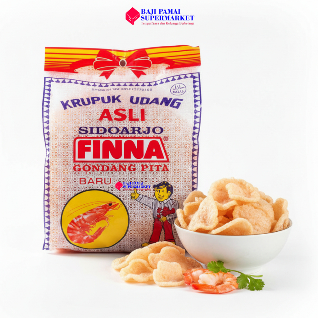Finna Kerupuk Udang Asli Sidoarjo Gondang Pita 500gr