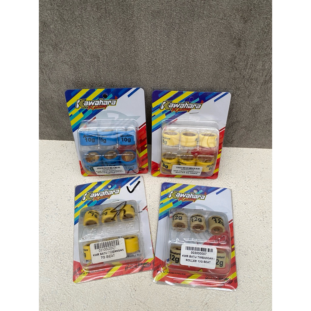 Roller KAWAHARA Mio Sporty Mio Karbu Smile Set isi 6pcs uk 7 8 9 10 11 12 gram original