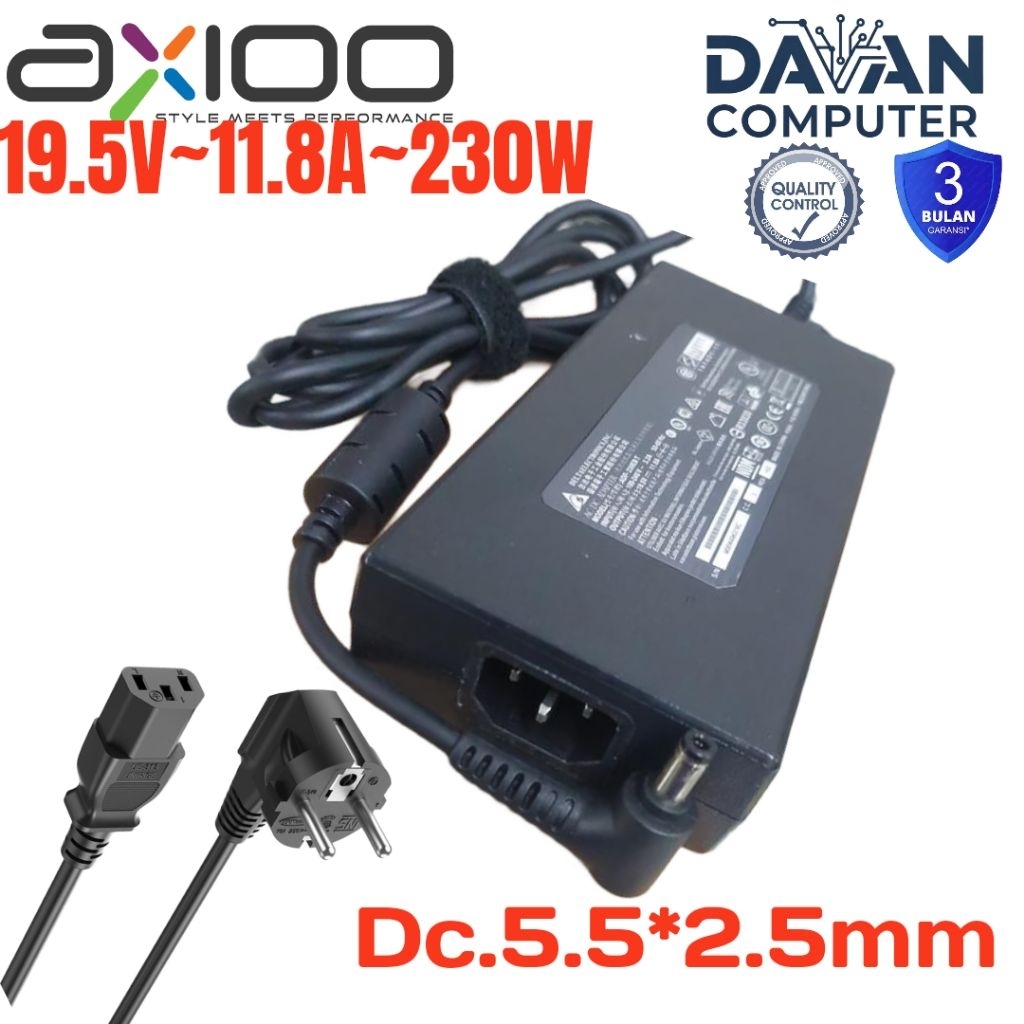 Adaptor Charger Axioo Pongo 3 Pongo 5 Pongo 7 19.5V/20V - 11.8A 230W DC:5.5*2.5mm Ori