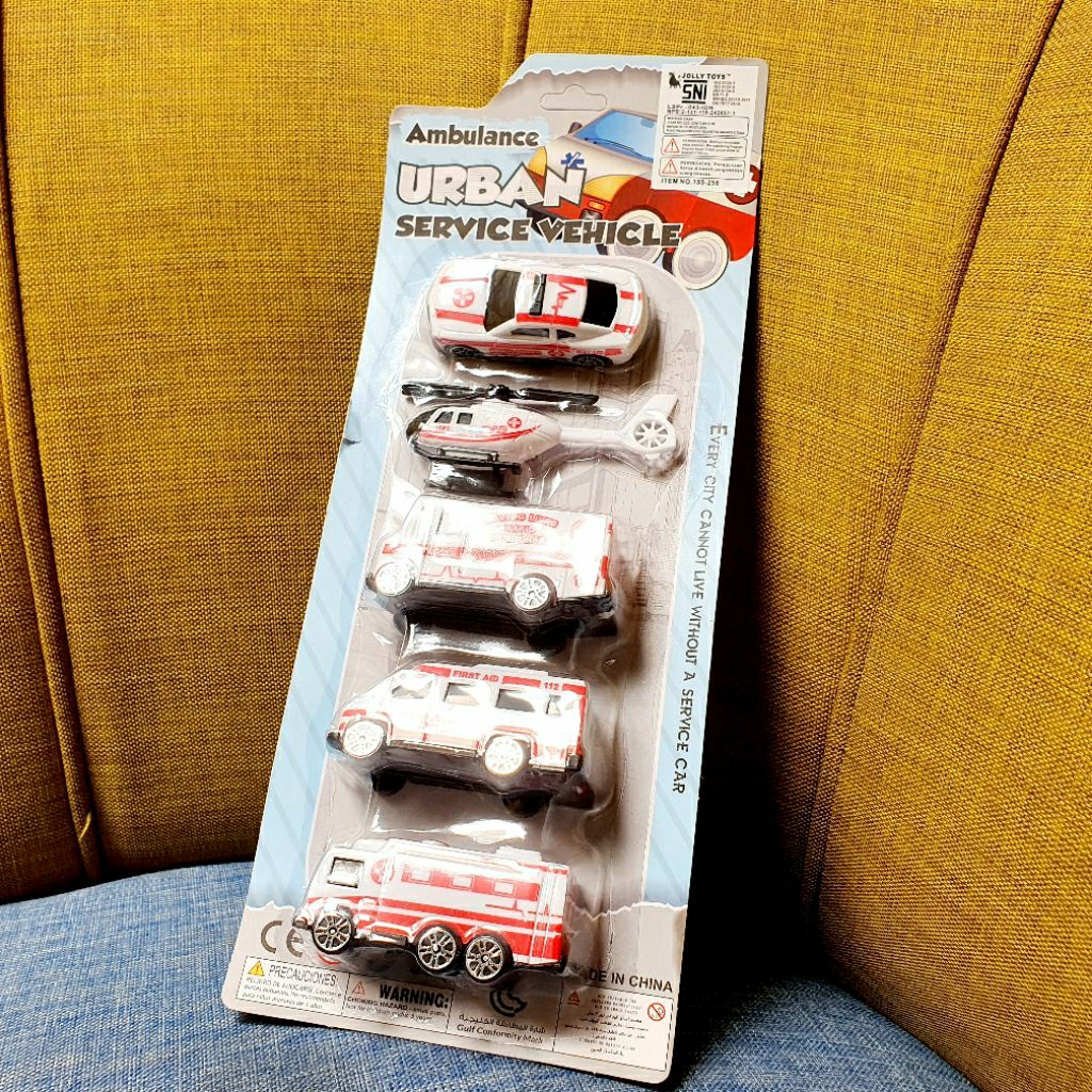 GDM - Diecast set ambulance 5pcs anak laki laki - miniatur ambulance