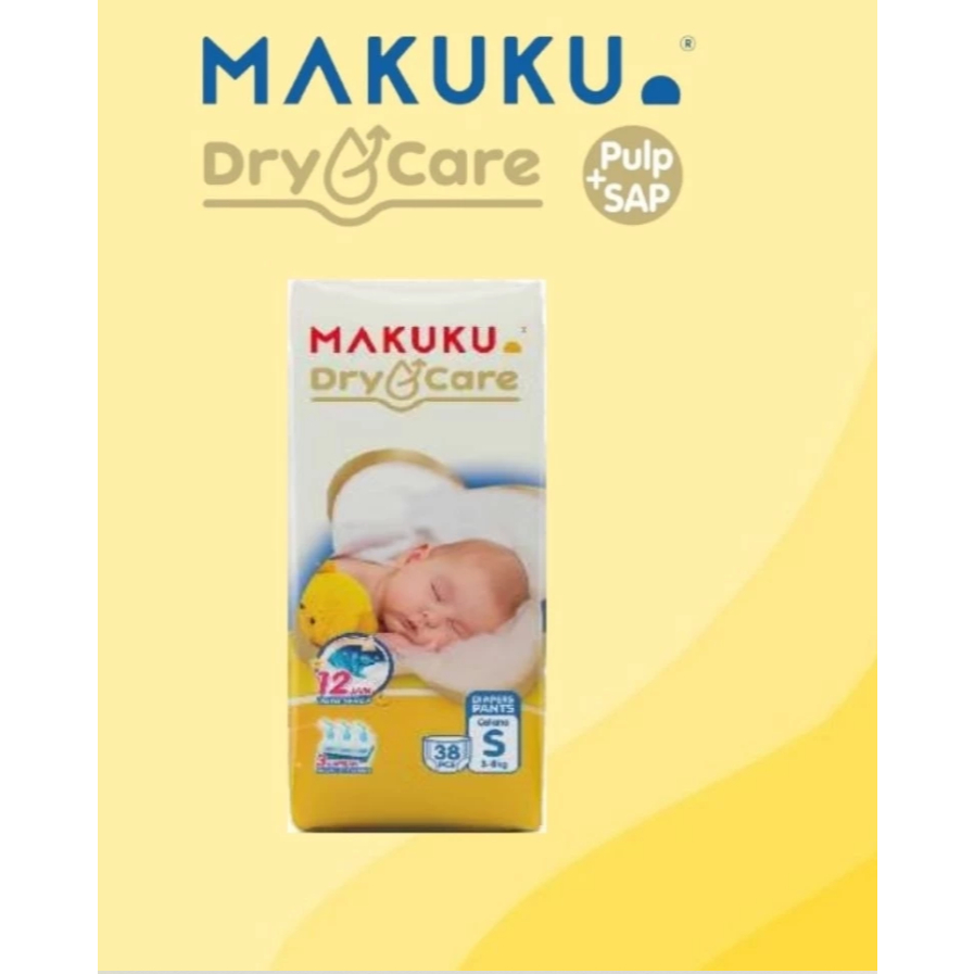 Makuku DryCare Diapers Tape S38 - Makuku Diapers Bayi Tipe Perekat