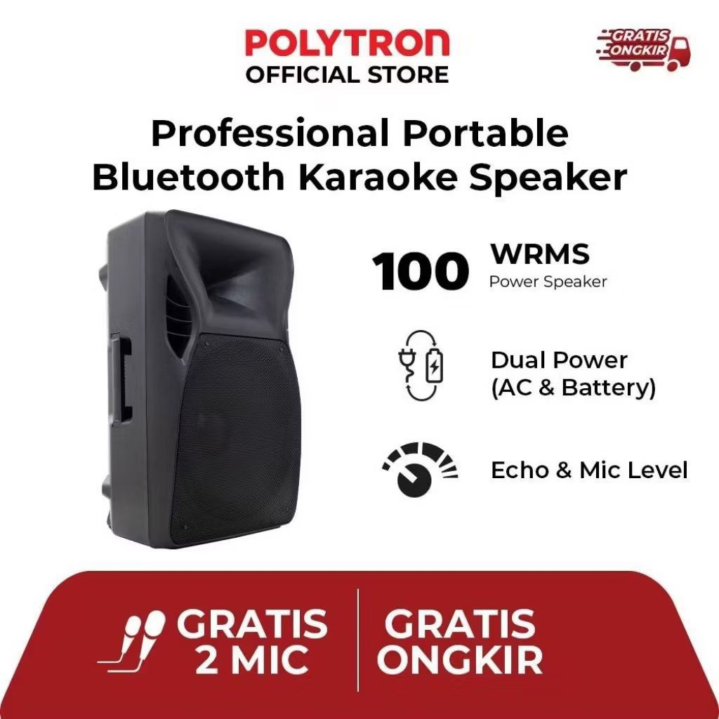 POLYTRON  PASPRO 15F5 PROFESIONAL SPEAKER  ACTIVE PASPRO15F5/15INCH