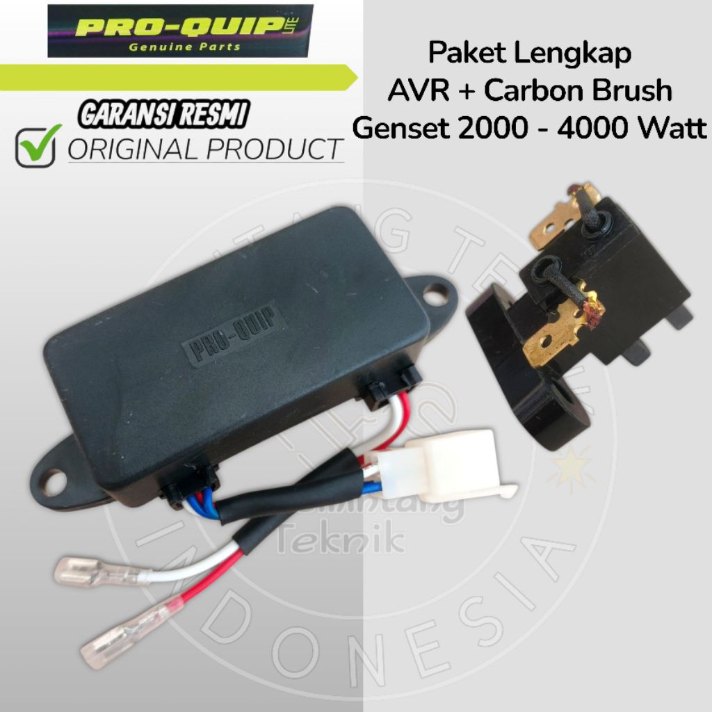 AVR Genset 2000 Watt - 4000 Watt + Carbon Brush Merk PRO-QUIP LITE ORIGINAL / AVR Generator 2000 Wat