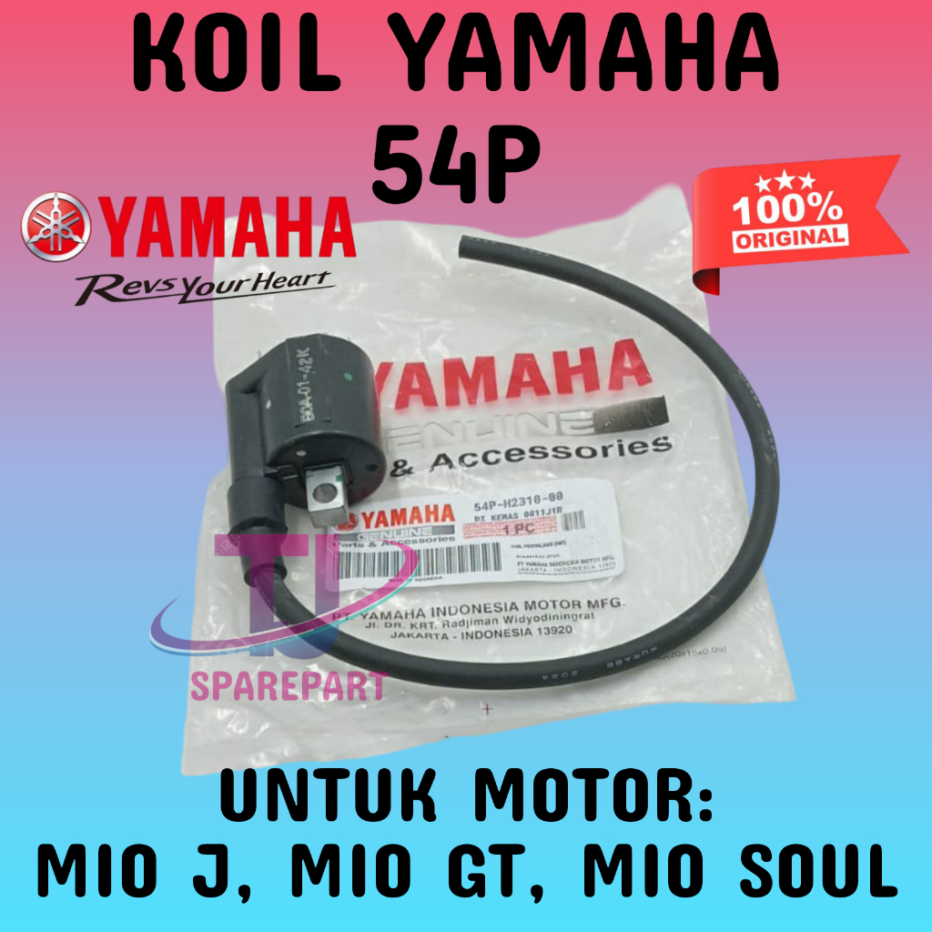 KOIL YAMAHA 54P KUALITAS ASLI ORIGINAL YAMAHA UNTUK MOTOR MIO J, MIO GT, SOUL GT, FINO, BERGARANSI