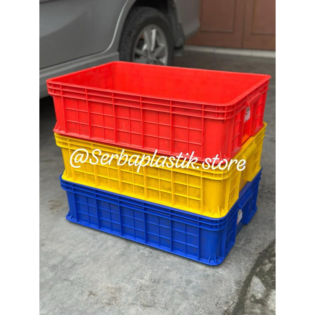 Container box industri / keranjang kontainer pabrik / krat plastik hanata 2100 / krat roti buah sayu