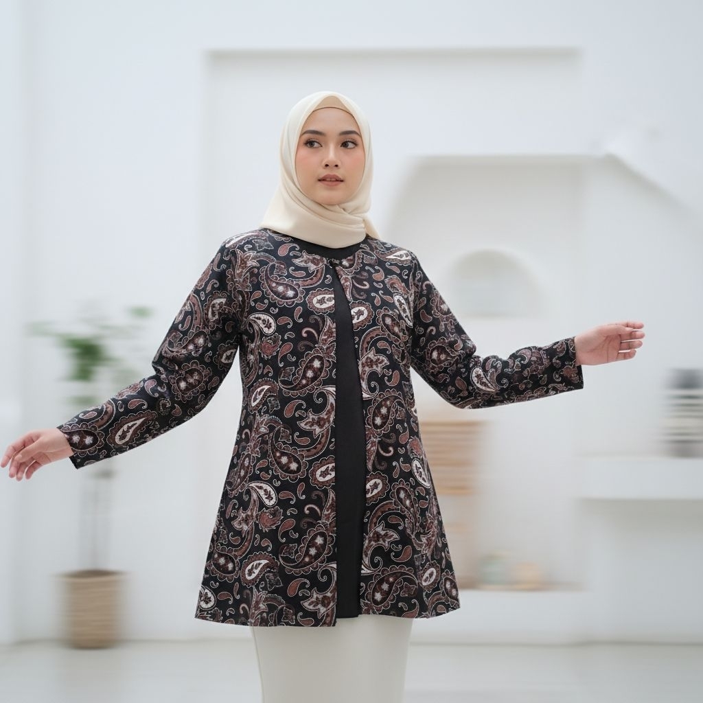 BLUS BATIK, BLUS WANITA, BATIK BLUS, BATIK KERJA, BATIK KANTOR, BATIK WANITA