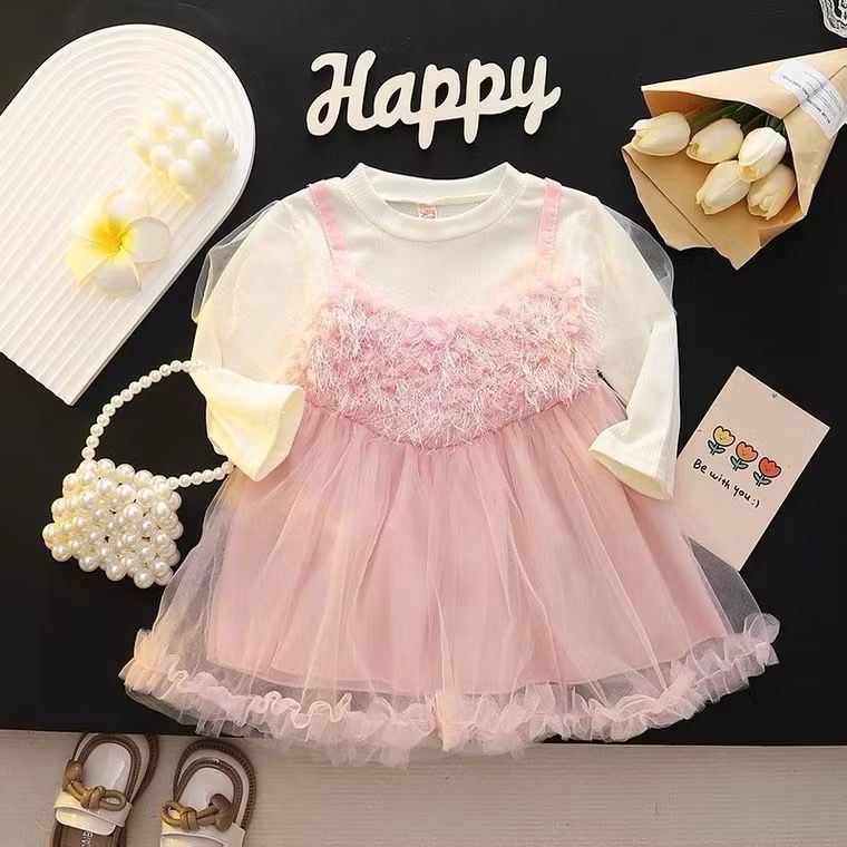 Dress Tutu Tile Anak Perempuan Usia 1-4 Tahun | Pakaian Viral Terbaru Bahan Import Premium Model Baj