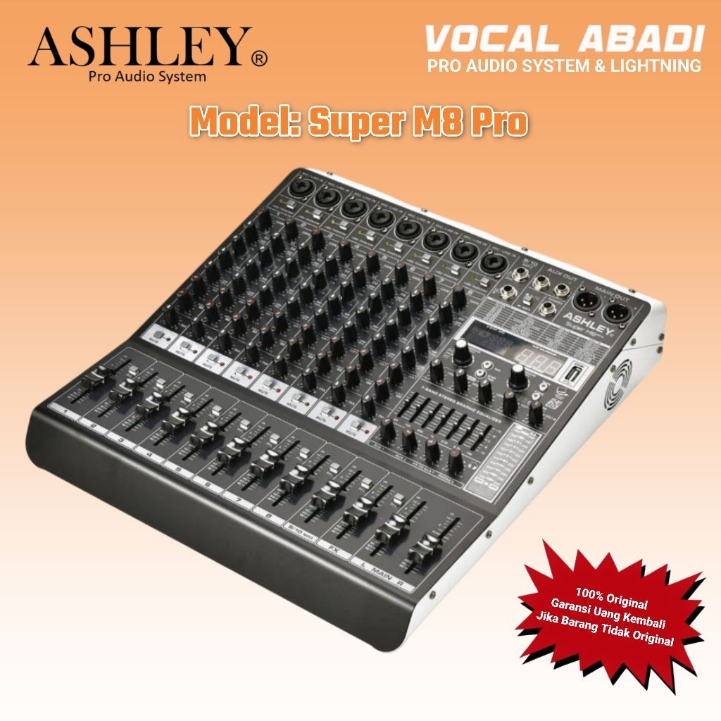 MIXER AUDIO ASHLEY SUPER M-8 PRO