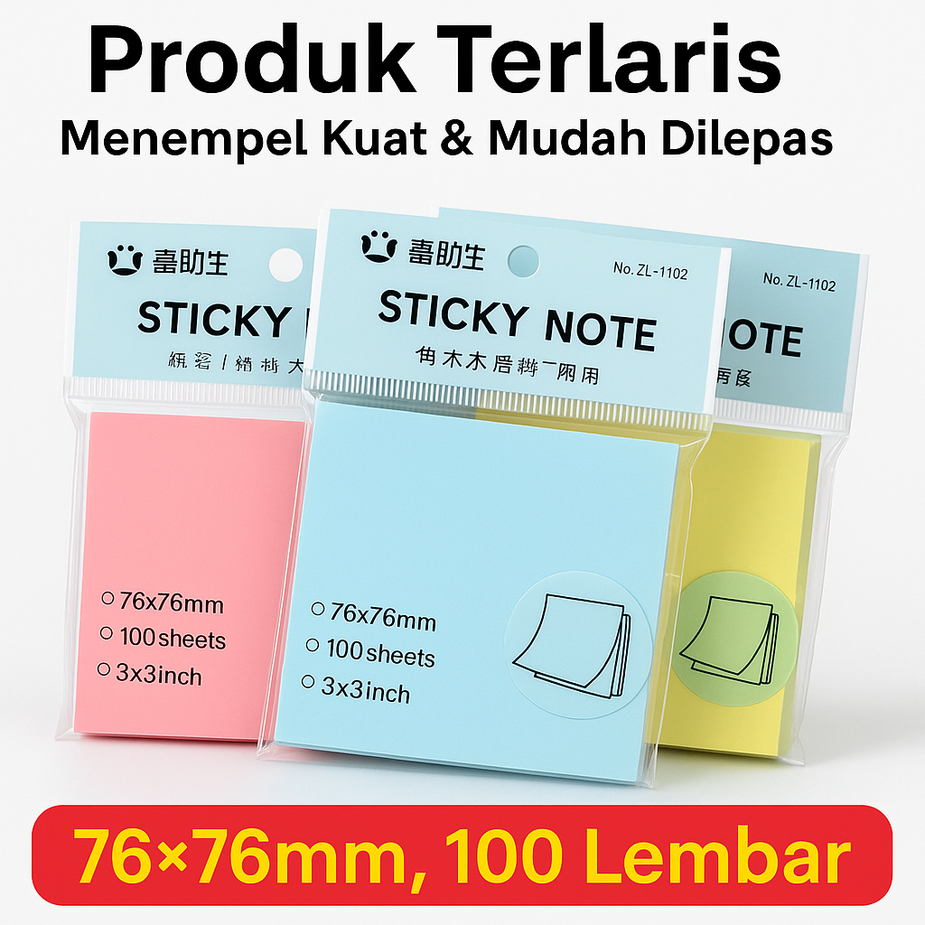Sticky Notes Lucu Warna Warni  Kertas Catatan Tempel