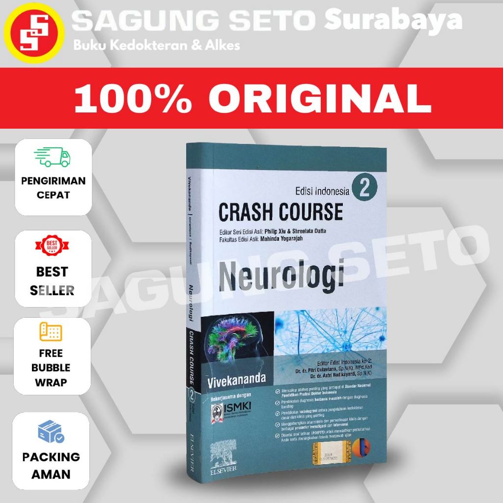 BUKU CRASH COURSE NEUROLOGI EDISI 2 - INDONESIA  - MAHINDA YOGARAJAH