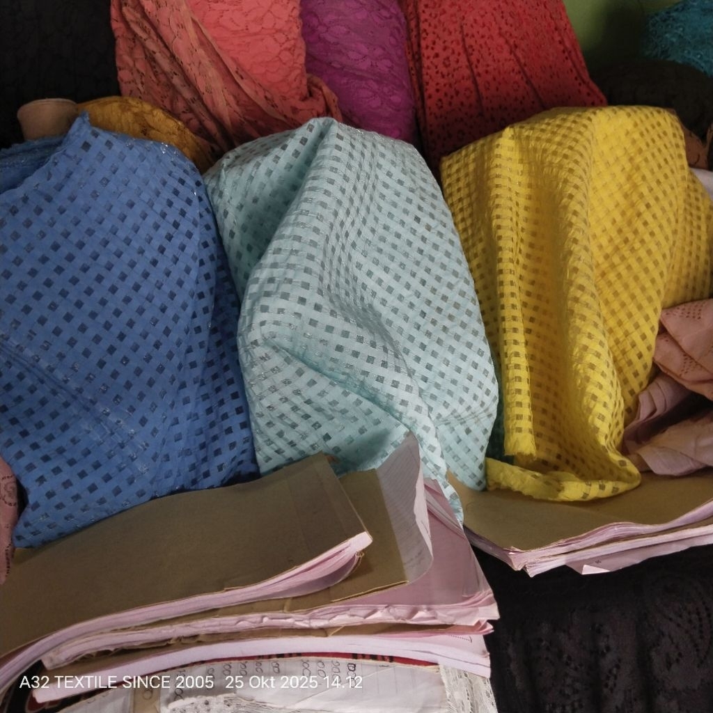 HARGA/0,5 M ~ BAHAN ORGANZA PREMIUM ~ BAHAN ORGANZA MOTIF ~ BAHAN ORGANZA KOTAK ~ KAIN ORGANZA MOTIF