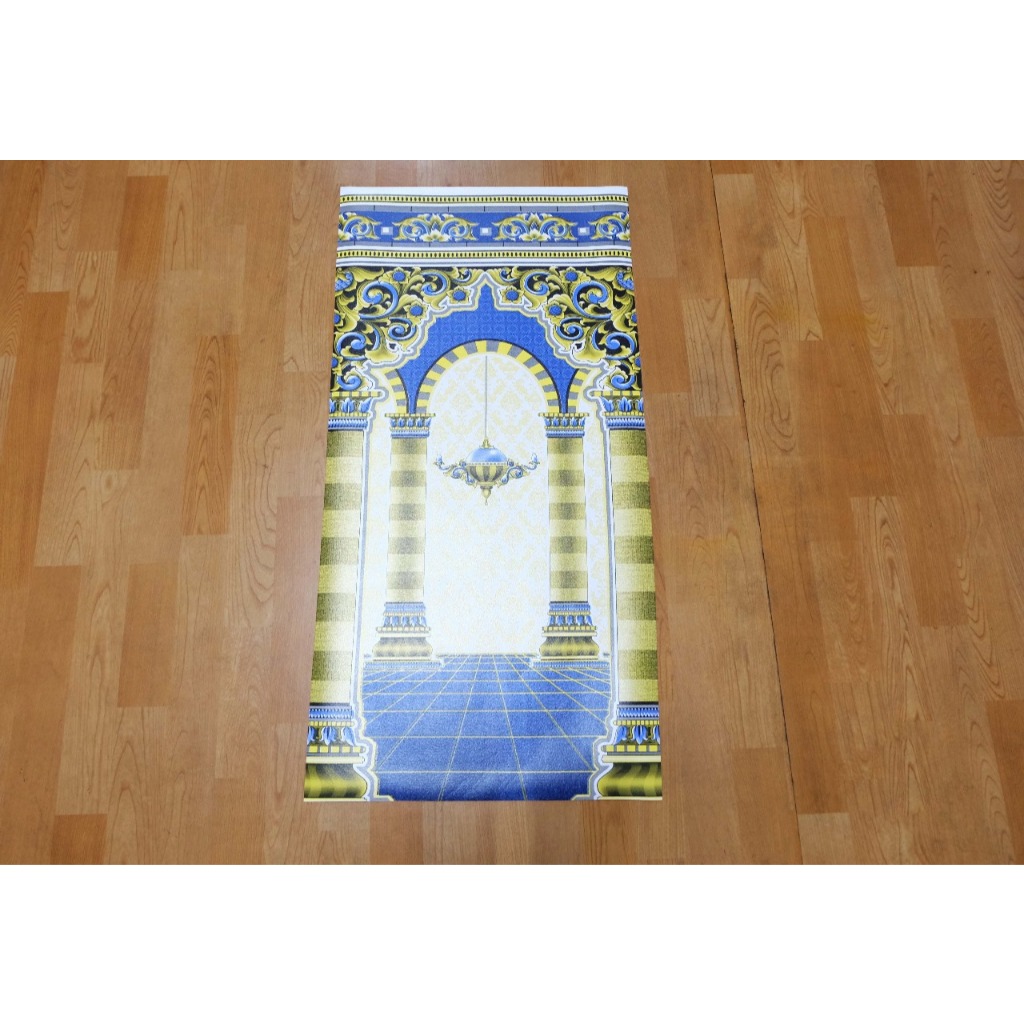 Sajadah PVC anti air Sajadah Outdoor 60x110cm - Blue