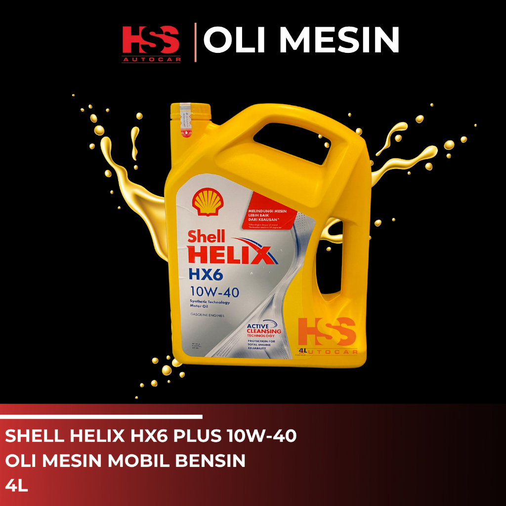 Oli Mesin Shell Helix HX6 10W-40 4L/Oli Shell 10W-40 4L/Oli 10W-40