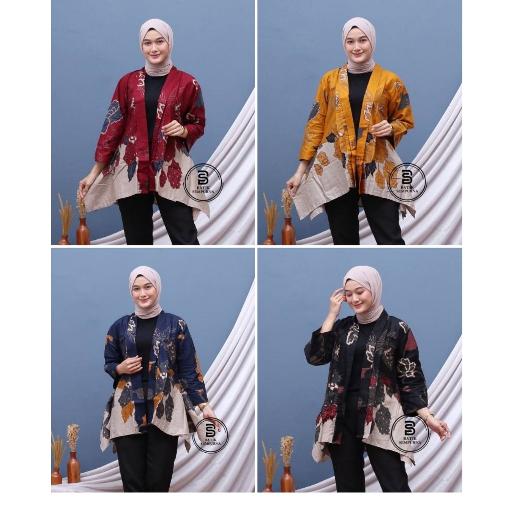Blazer batik kekinian outer wanita kekinian outer batik blazer batik