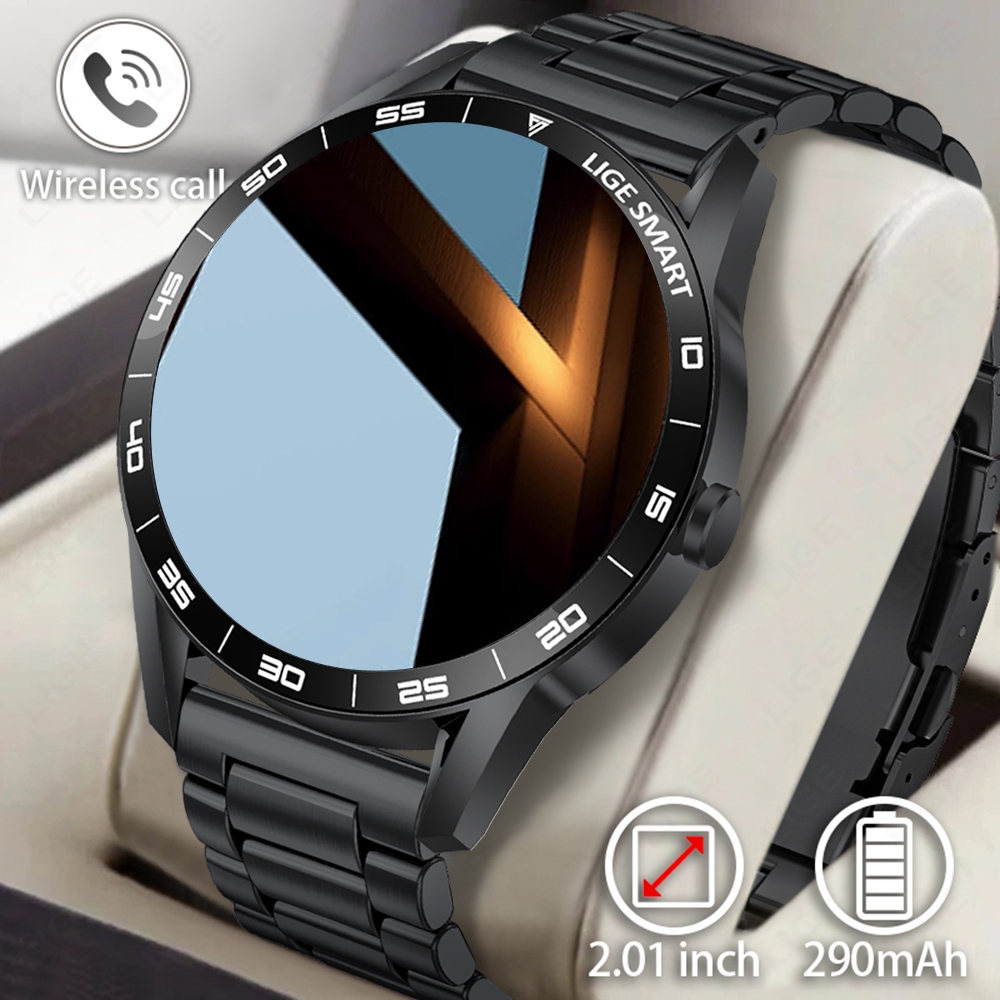LIGE smartwatch men Jam Tangan Pintar Tahan Air IP68 Multifungsi Smartwatch Deteksi Oksigen Darah Lu