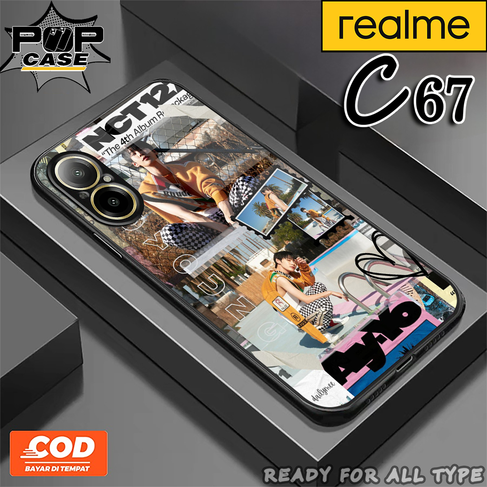 Case Glossy Motif Doyoung NCT Case Handphone Untuk Realme c67 note 60 c71 c75 c63 c61 c55 c53 c15 c1