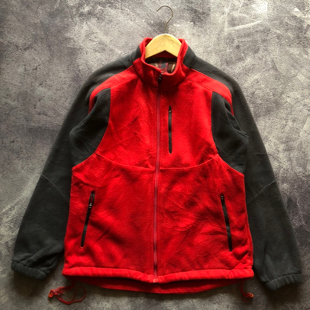 Fleece Jacket Second Size M,Fleece Jacket merah abu second sport jacket olahraga second jacket musim