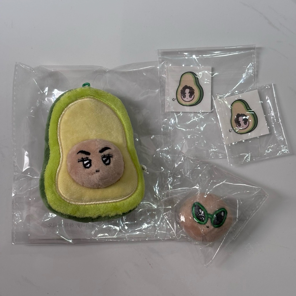 [UNOFFICIAL GOODS] SVT SEVENTEEN VERNON 10CM DOLL VERVOCADO AVOKADO BONEKA ALPUKAT STICKER UNSEALED 