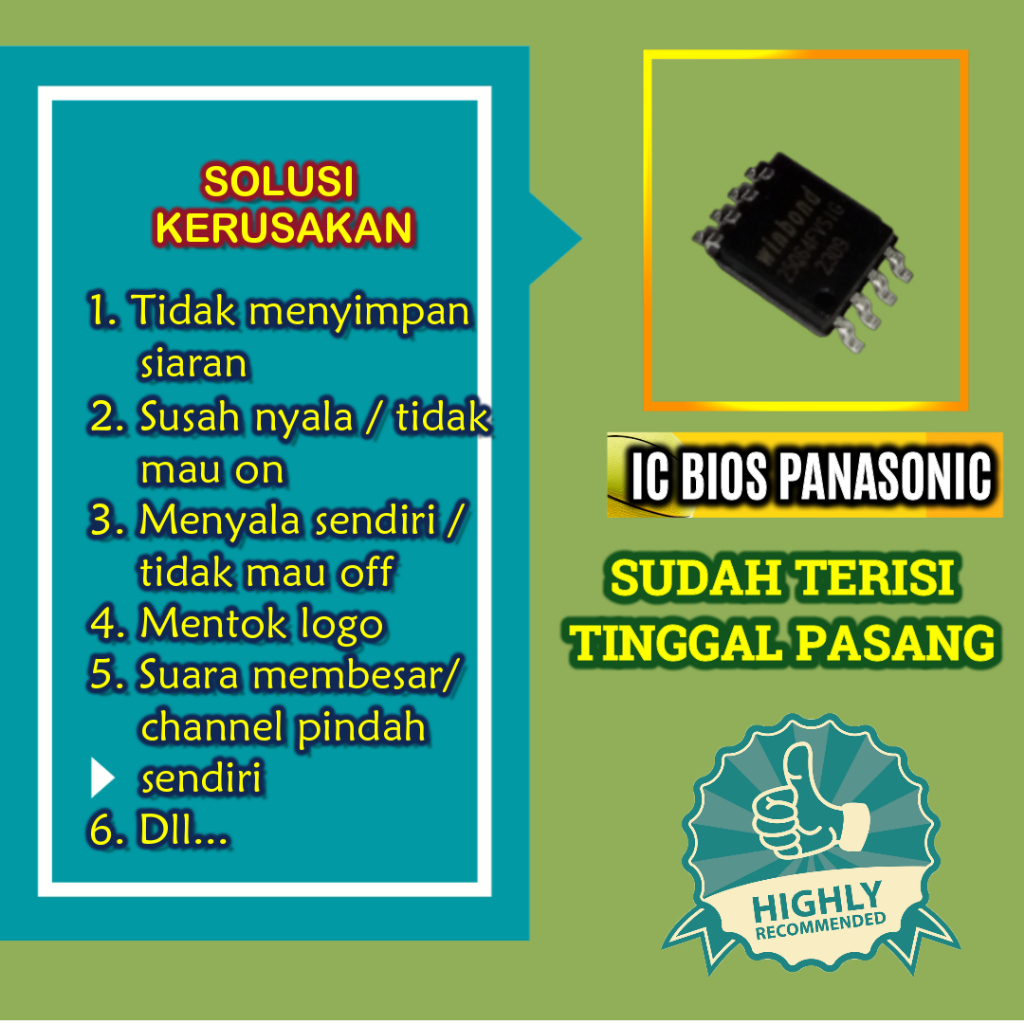 Firmware Panasonic TH-32F303G TH 32F303G IC memory bios