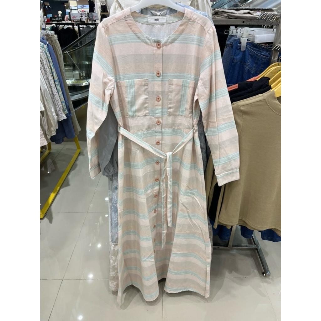 GAMIS WANITA MOTIF GARIS DARI BRAND EXIT