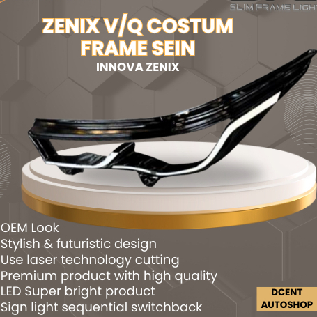 Laser Light Frame Mobil -  Costum Frame Sein - Type Zenix V/Q - Mobil Innova Zenix - Slim Frame LED 