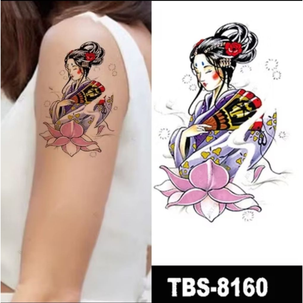 COD | Tatto temporer TBS 8160 wanita cantik size 20x14 stiker tatto temporary tatto tubuh tangan len