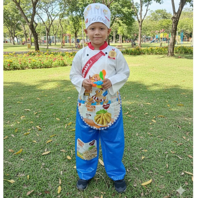 Kostum chef Anak laki laki/Belfoods Daur Ulang