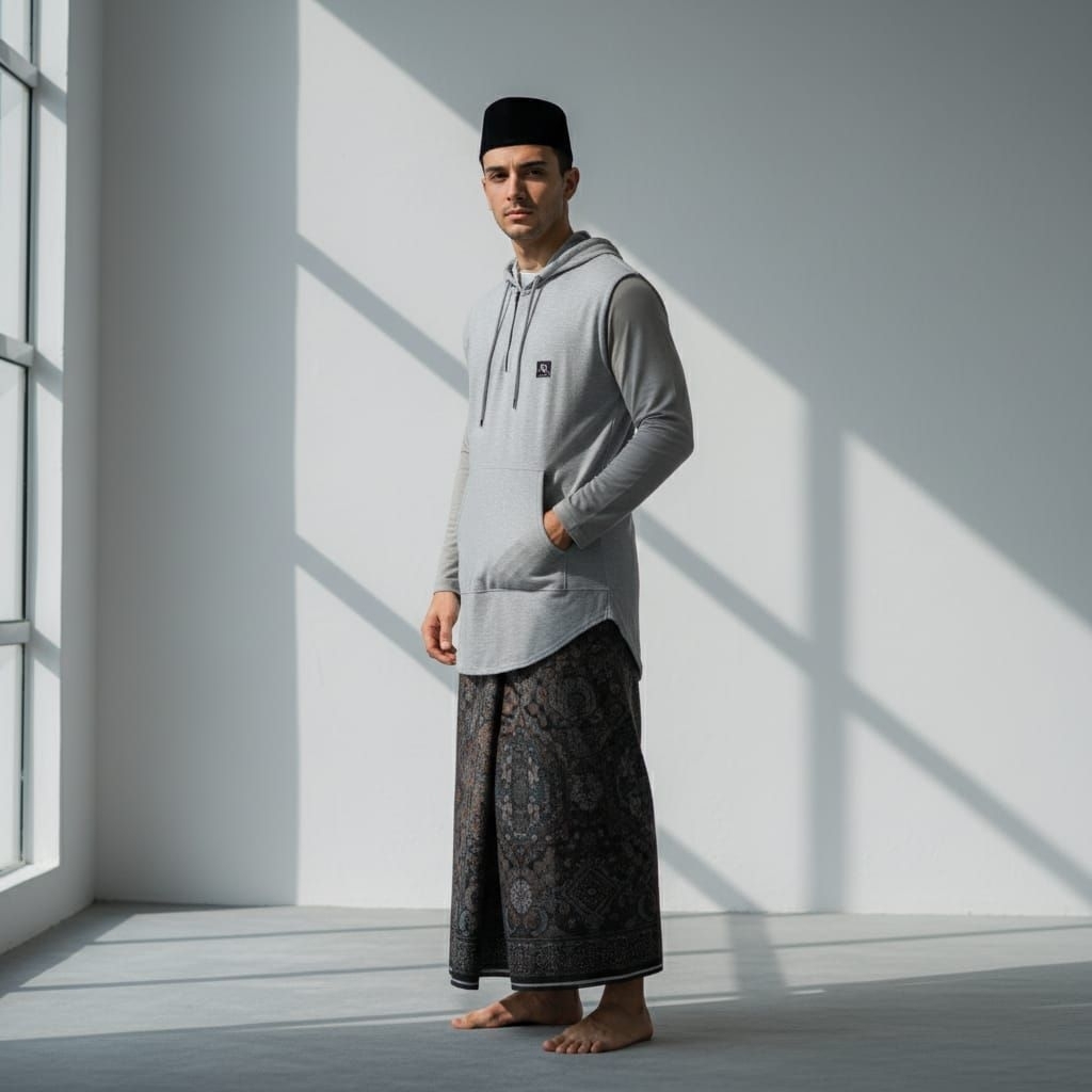 Rompi Sholat Hoodie Premium Pria/ROSAL HODIE