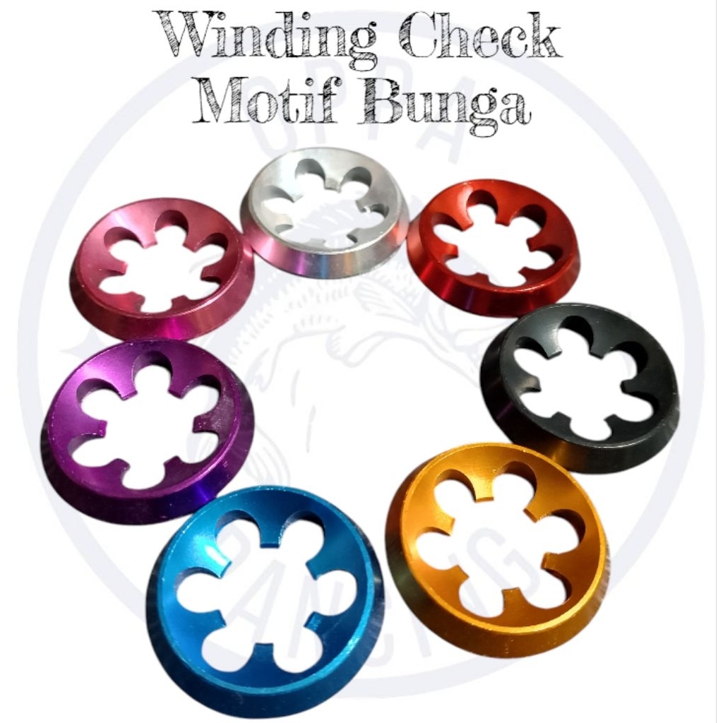RING WINDING CHECK MOTIF BUNGA AKSESORIS JORAN PANCING