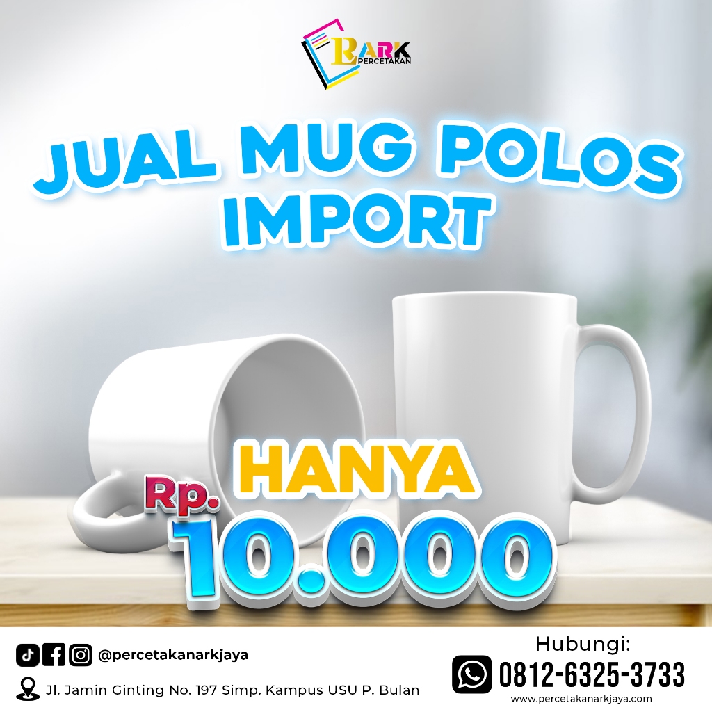 Mug Keramik Putih Polos 11oz / Bahan Mug custom SNI Coating