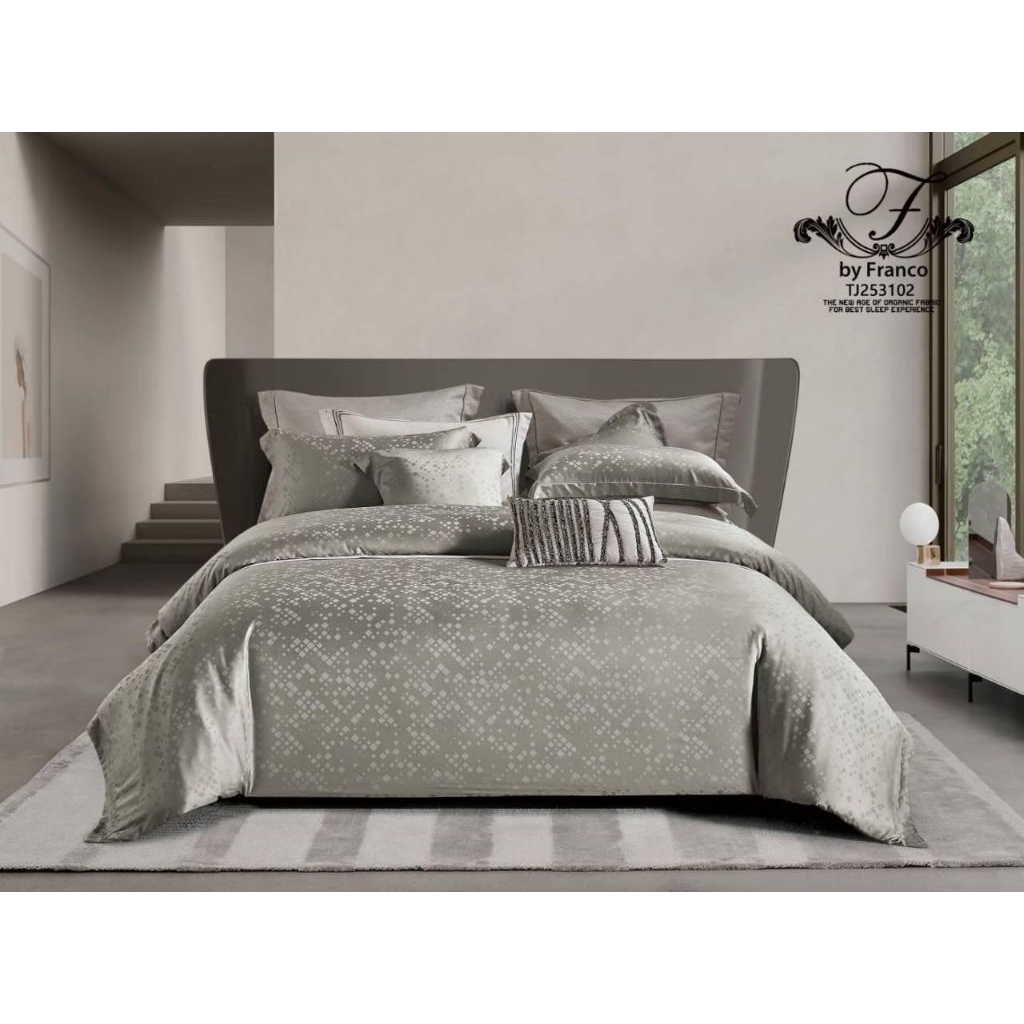 Sprei & Bedcover Luxury Jacquard Tencel 80S – Tekstur Sutra Premium, Nyaman & Adem (30cm)