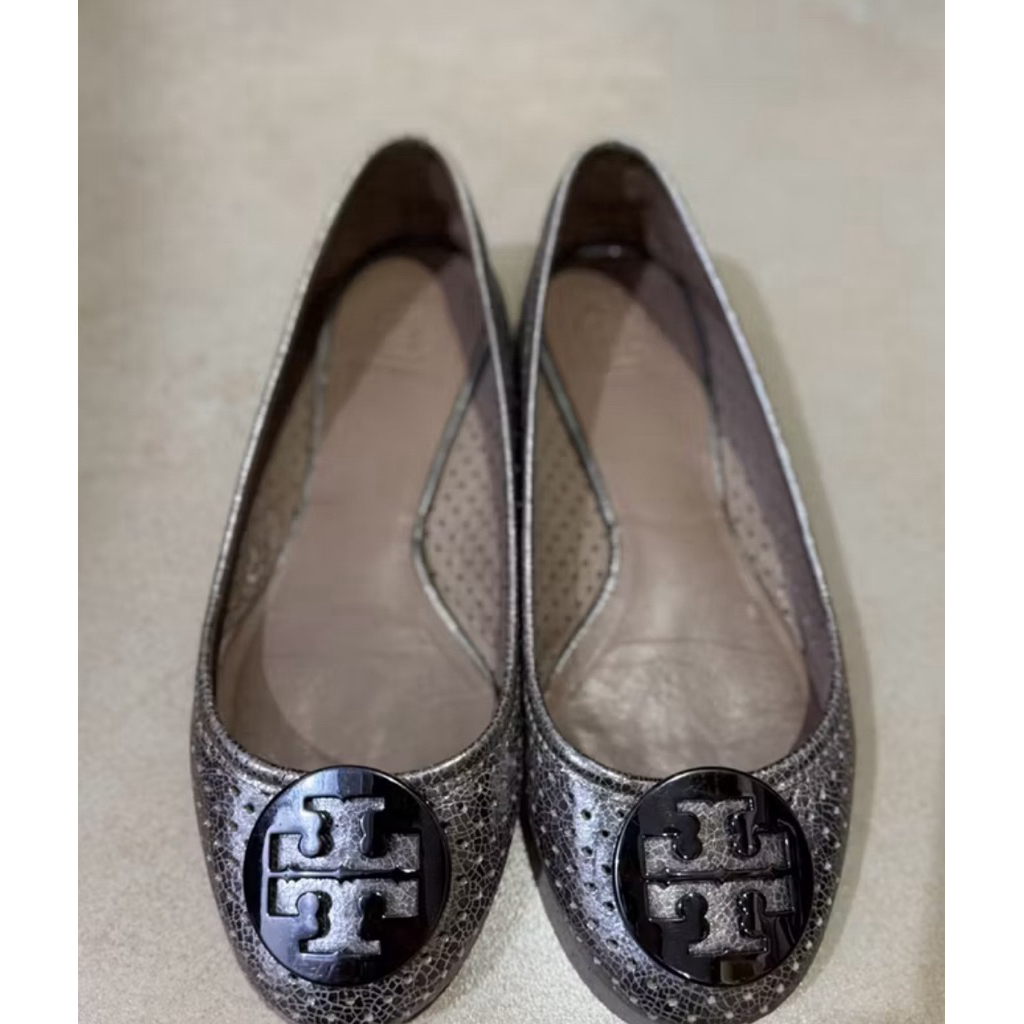 Tory Burch Gray Reva Ballet/ Flat shoes- Authentic