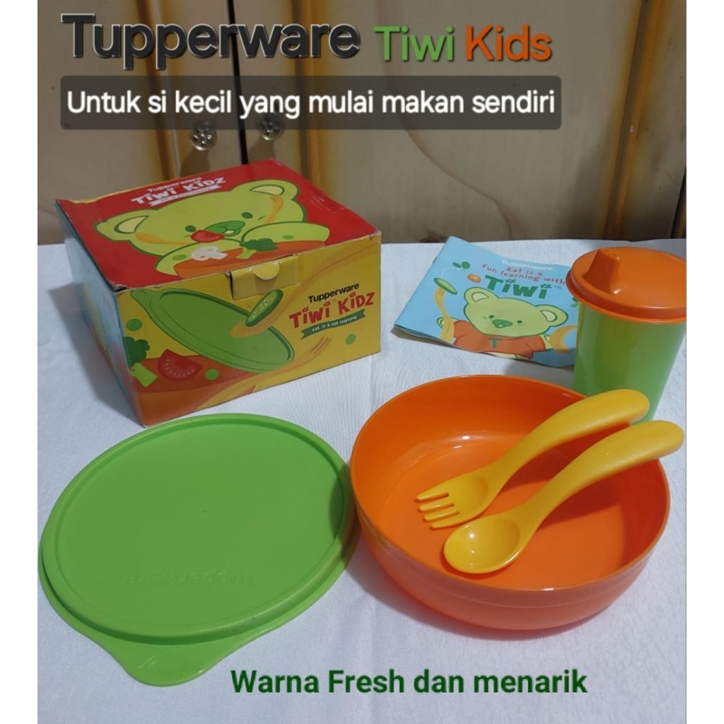 Set tempat makan anak bayi balita Tupperware tiwi kids