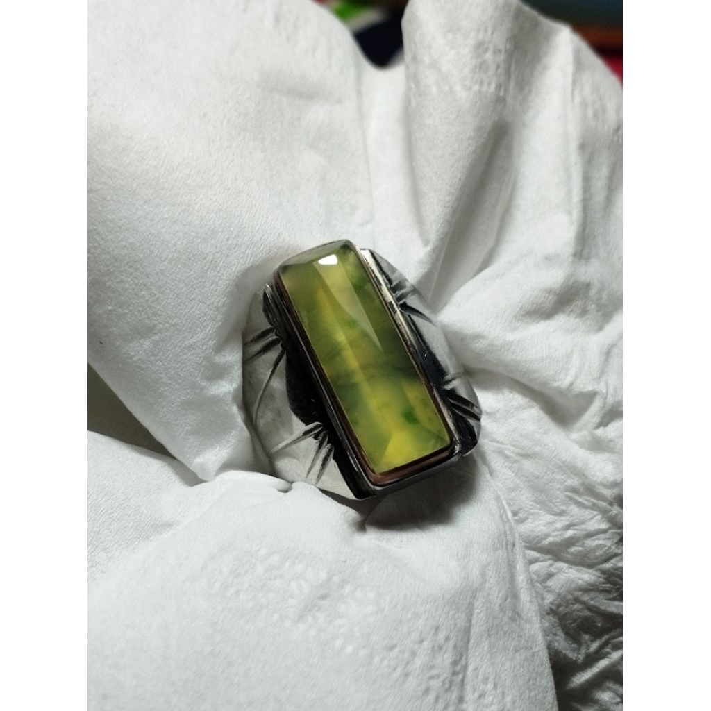 cincin batu akik lumut sungai dareh totol sledri keristal