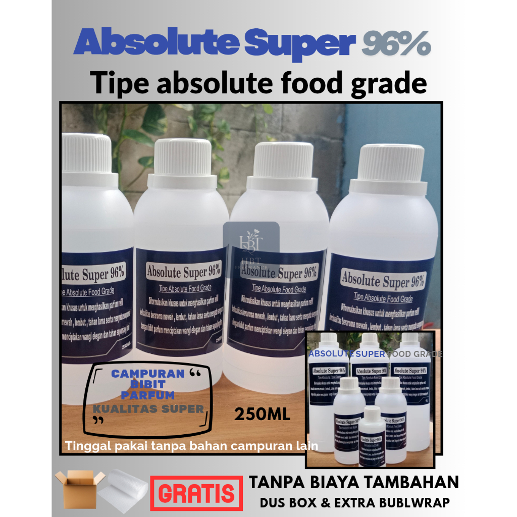 ABSOLUTE FOOD GRADE SUPER 96% - Campuran bibit parfum - pengawet parfum - 250ml
