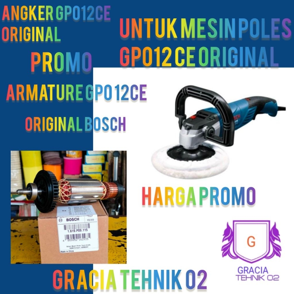 ARMATURE BOSCH GPO 12 CE  ANGKER MESIN POLES GPP 12CE ORIGINAL BOSCH