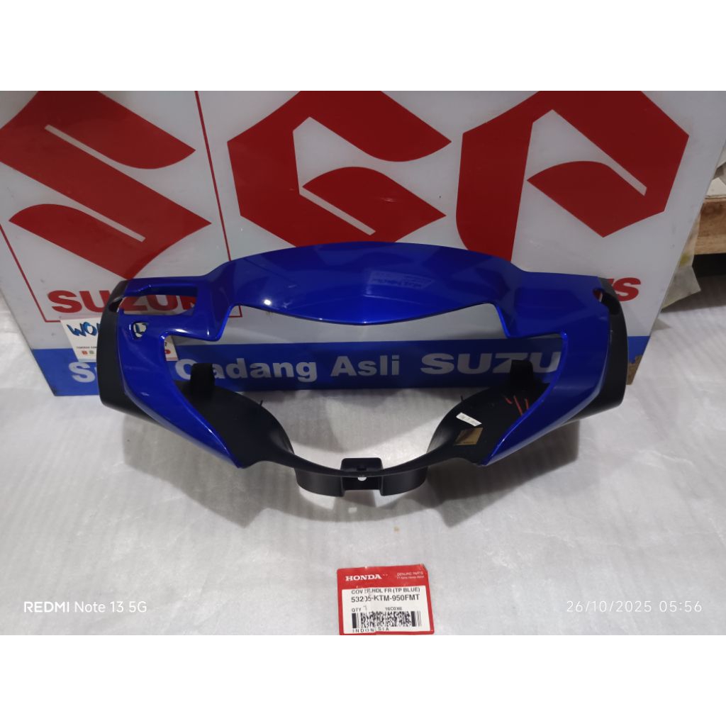 cover Handle batok depan honda supra x125 lama 2005-2006 biru original AHM [ 53205-KTM-960FMT