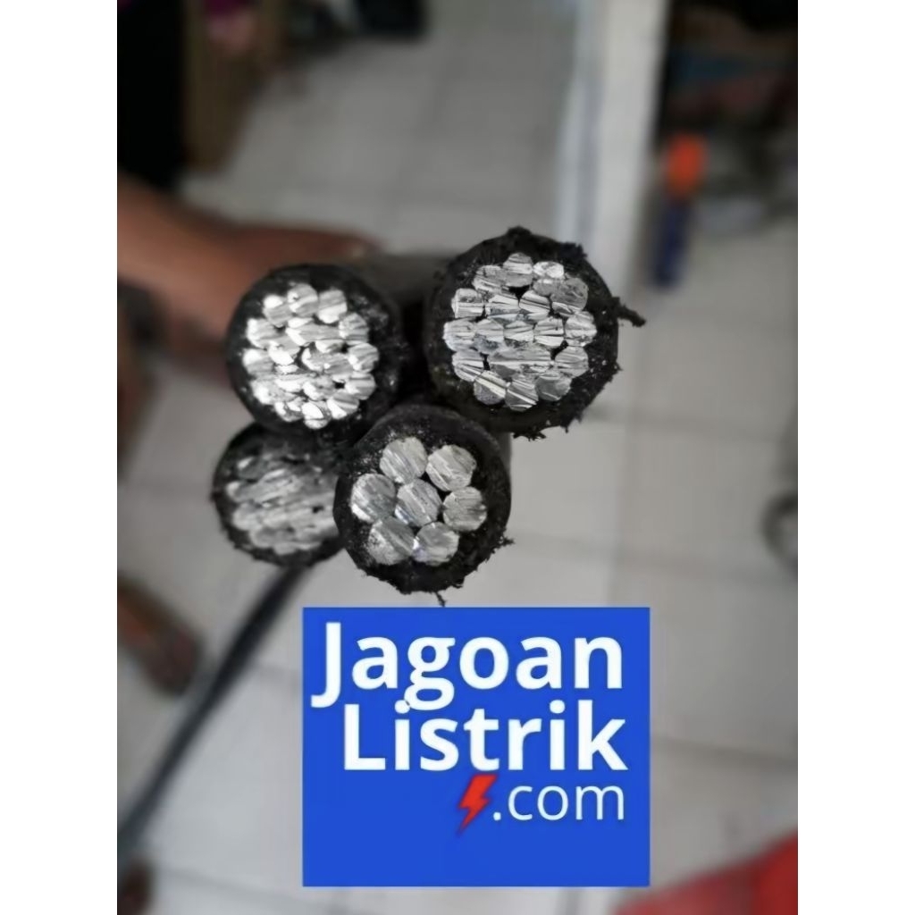 Kabel Twisted 3x120 mm + 1x95mm / PLN / NFA2X Aluminium 4x120 SUTRADO / JEMBO Hitam Tiang