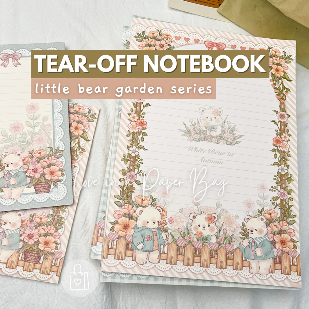 [LIPB] B5 Tear-Off Notebook Little Garden Bear Series Full Color