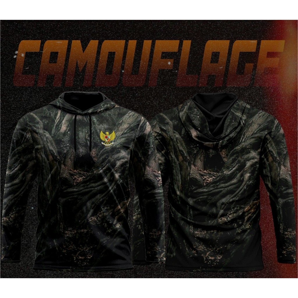 MOURA | Baju Camo Jersey Berburu Hunter | Custom Nama Logo | Gratis Buff | Dryfit Premium