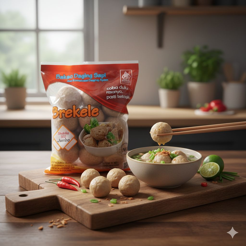 Bakso Sapi Jumbo Brekele - Bakso Frozen Daging Sapi & Ayam Halal Enak Isi 10