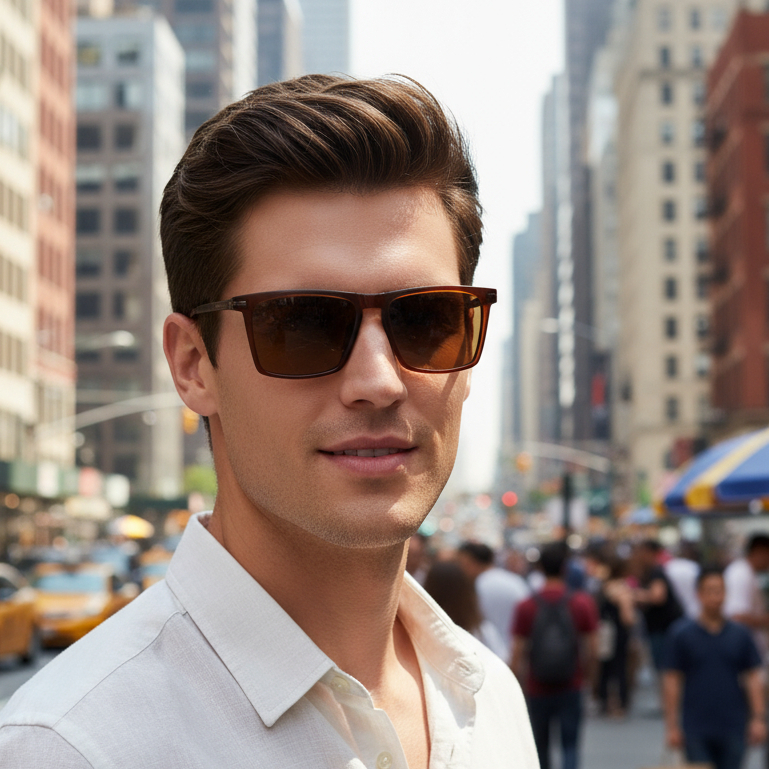 Kacamata Pria Polaris Porsche Coklat Kaca Mata Hitam Pria Keren Polarized Original Sunglasses Anti S