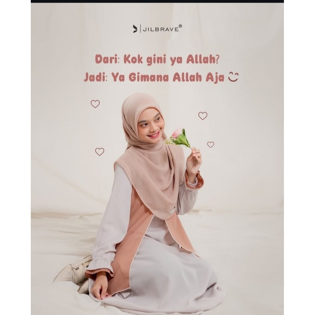 DAREEN DRESS_JILBRAVE/Dress Dengan Outer Aksen Picot